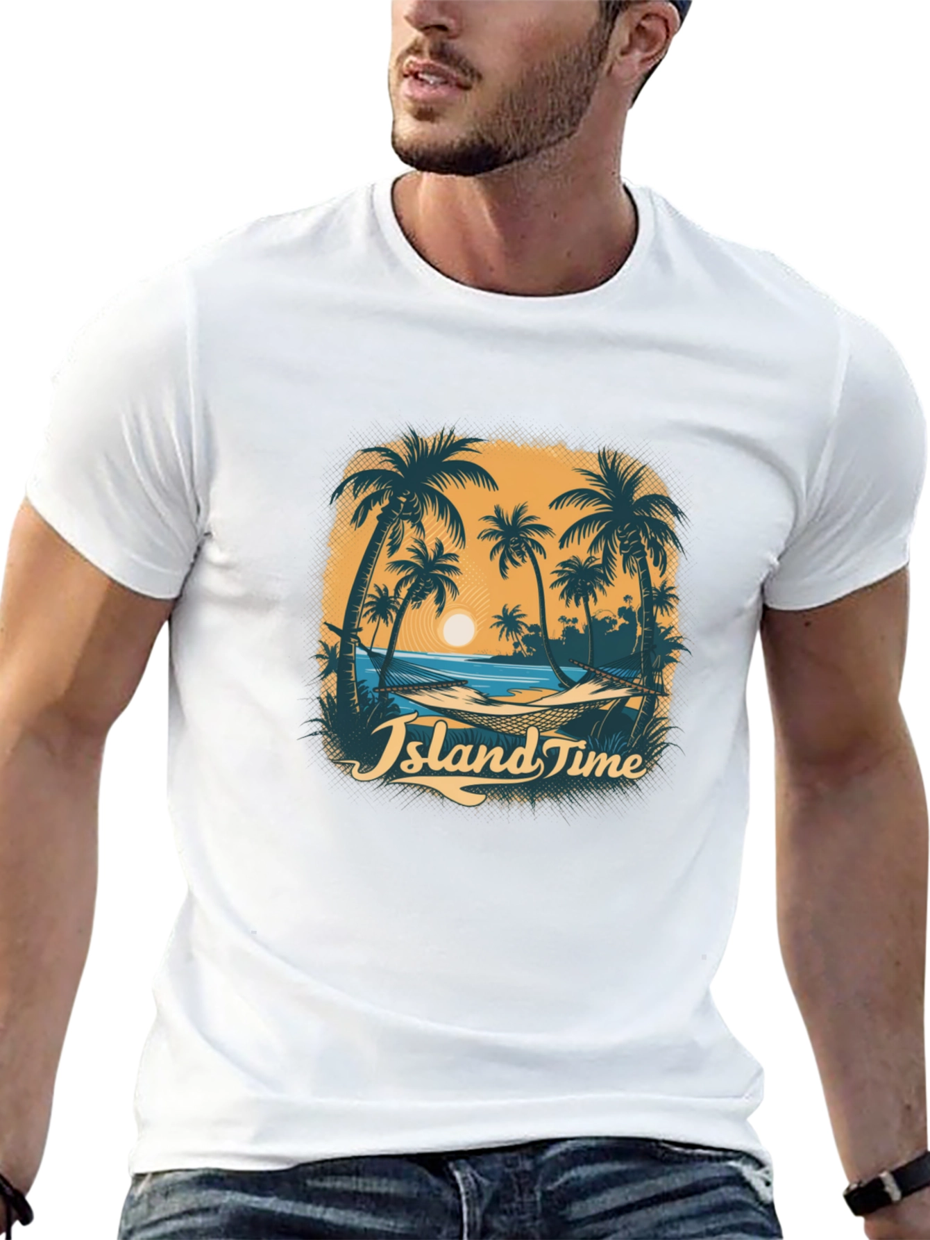 Island Time Graphic Tee - Tropical Vibe T-Shirt