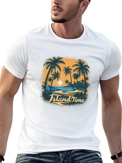 Island Time Graphic Tee - Tropical Vibe T-Shirt