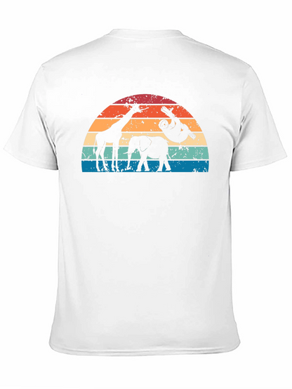Retro Animal Sunset Graphic T-Shirt