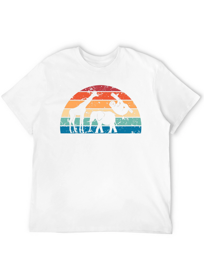 Retro Animal Sunset Graphic T-Shirt