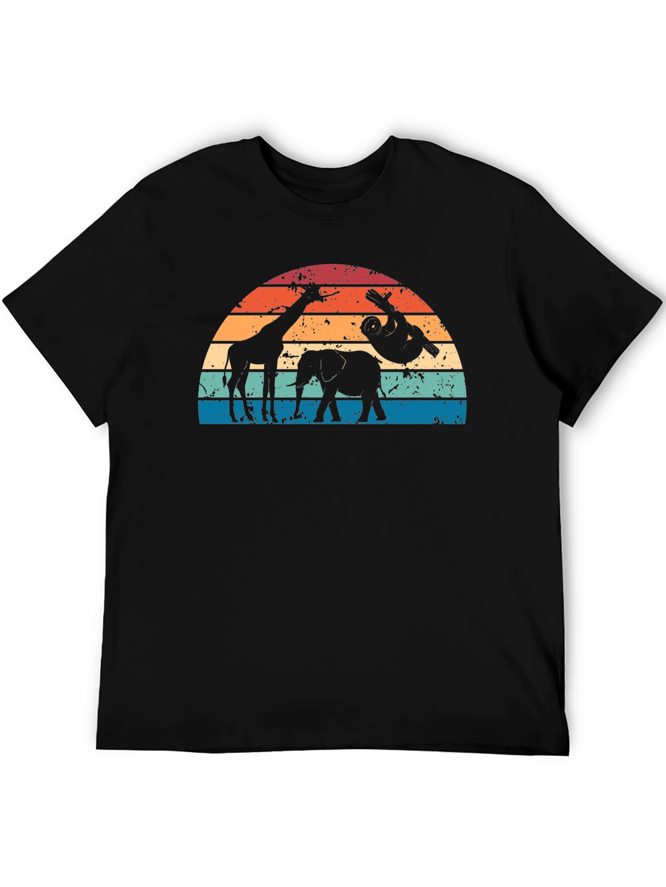 Retro Animal Sunset Graphic T-Shirt