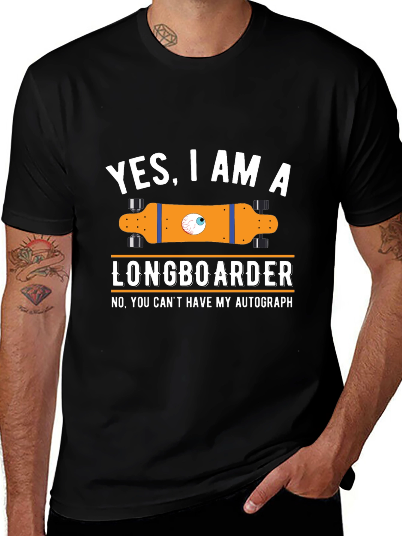 Funny Longboarder T-Shirt - Yes I am a Longboarder!