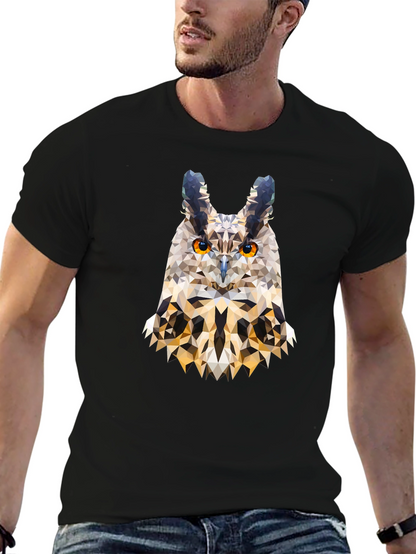 Geometric Owl T-Shirt - Modern Art Tee