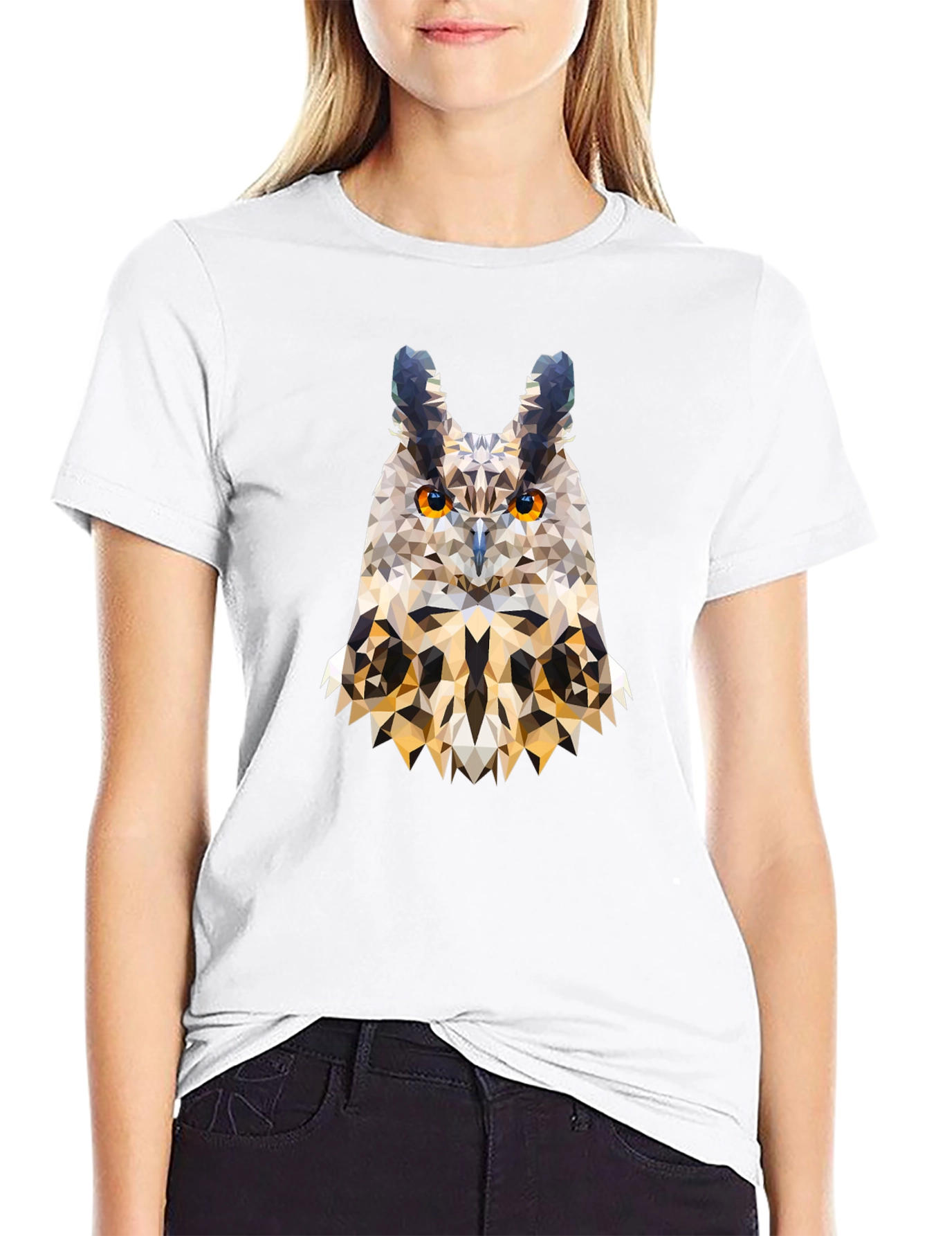 Geometric Owl T-Shirt - Modern Art Tee