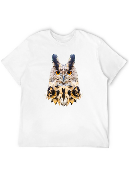 Geometric Owl T-Shirt - Modern Art Tee