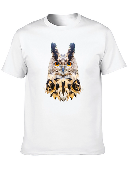 Geometric Owl T-Shirt - Modern Art Tee
