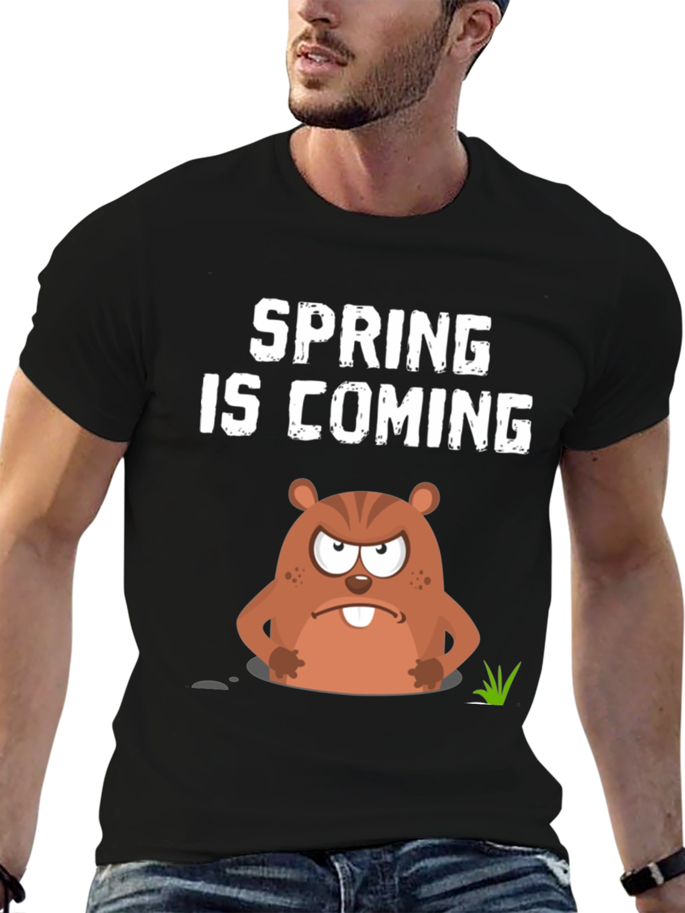 Spring is Coming Groundhog Day Graphic Tee