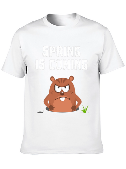 Spring is Coming Groundhog Day Graphic Tee
