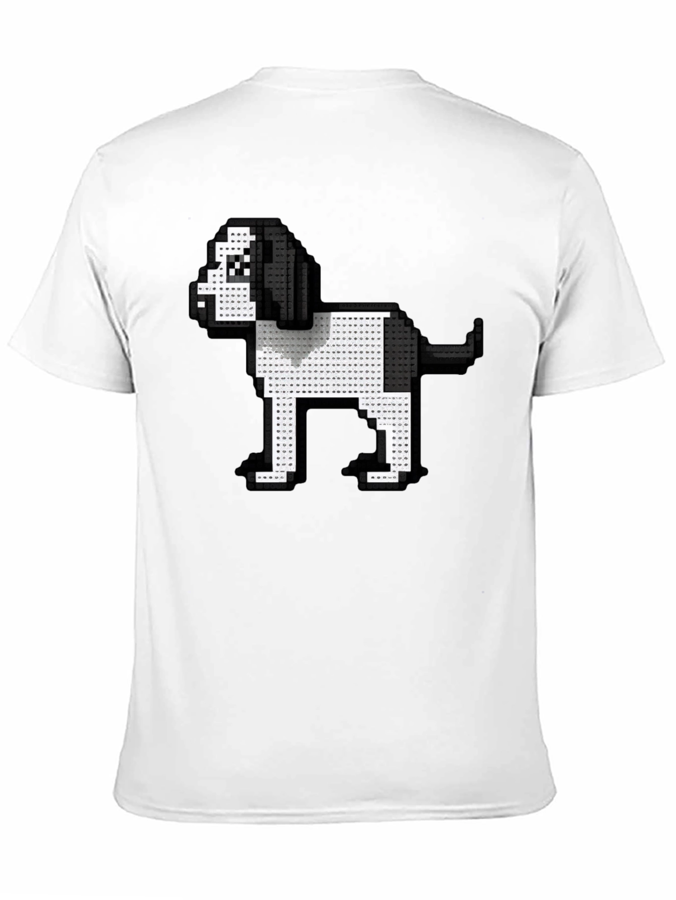 Pixel Dog Graphic Tee - Black Casual Shirt