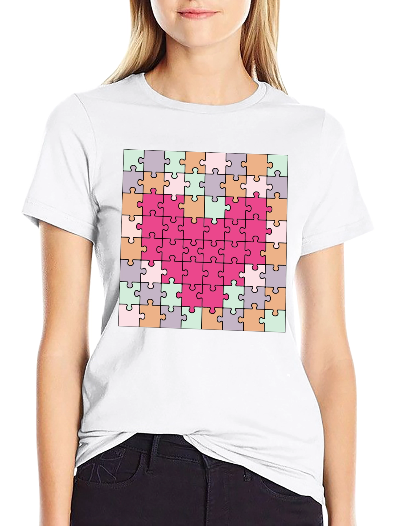 Heart Puzzle Piece T-Shirt - Romantic & Fun