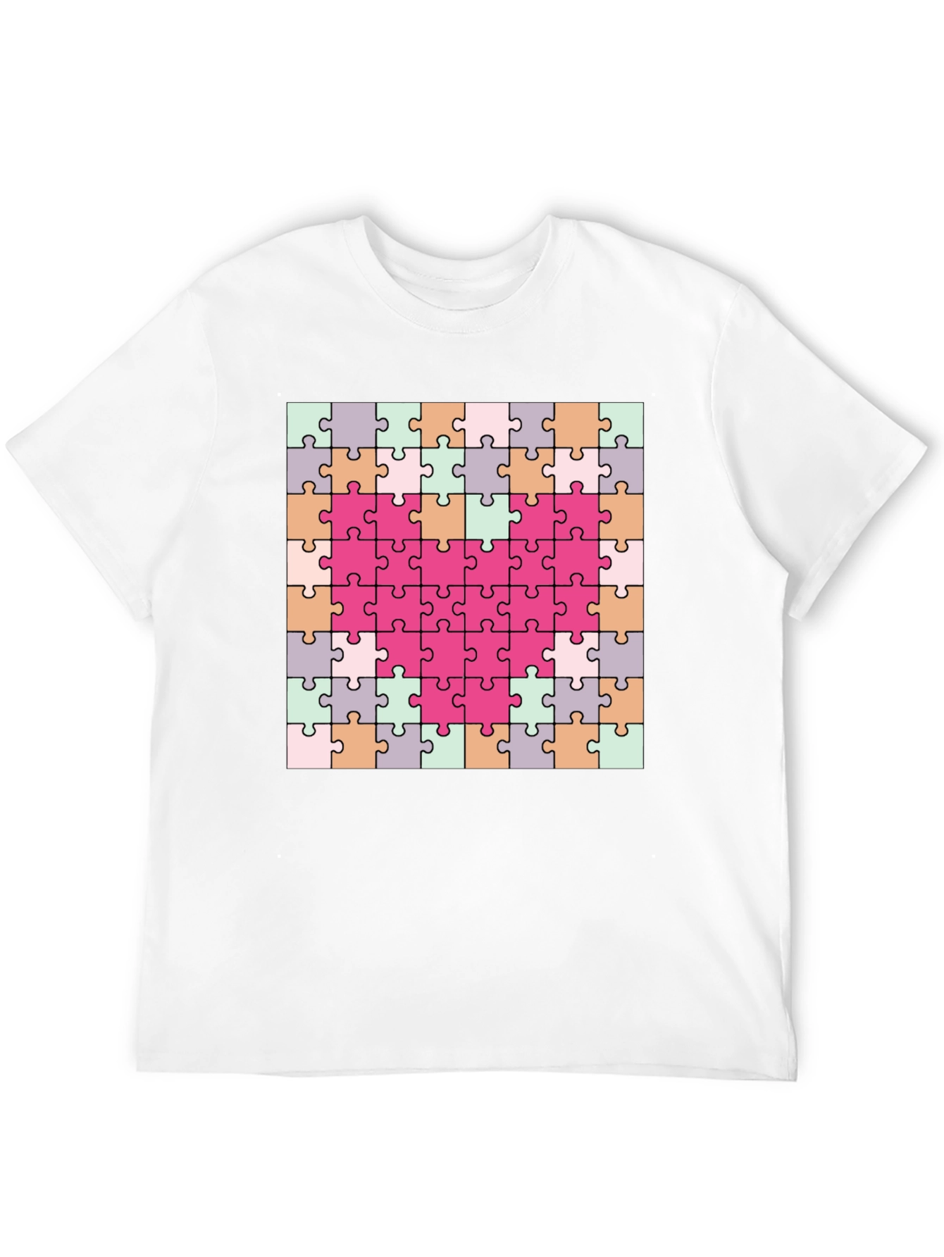 Heart Puzzle Piece T-Shirt - Romantic & Fun