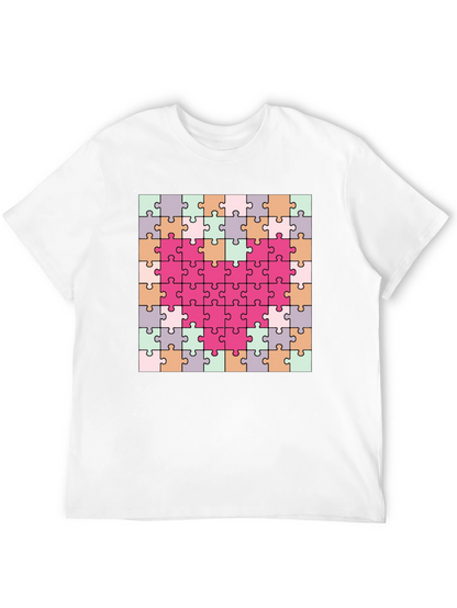 Heart Puzzle Piece T-Shirt - Romantic & Fun