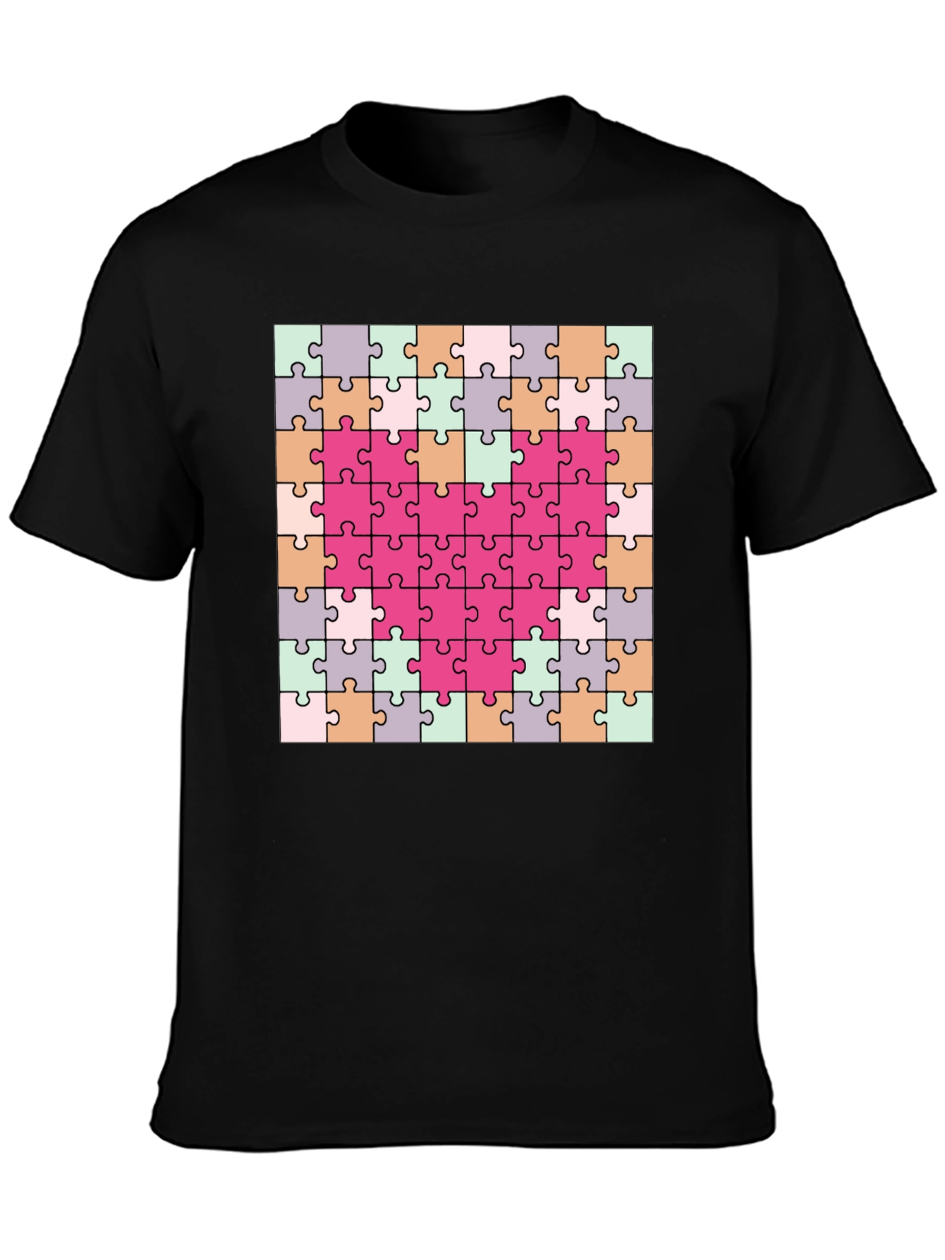 Heart Puzzle Piece T-Shirt - Romantic & Fun