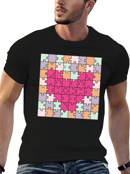 Heart Puzzle Piece T-Shirt - Romantic & Fun