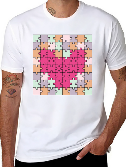 Heart Puzzle Piece T-Shirt - Romantic & Fun