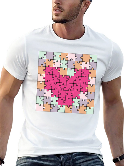 Heart Puzzle Piece T-Shirt - Romantic & Fun