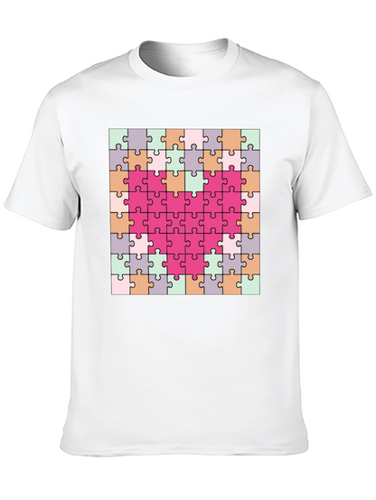 Heart Puzzle Piece T-Shirt - Romantic & Fun