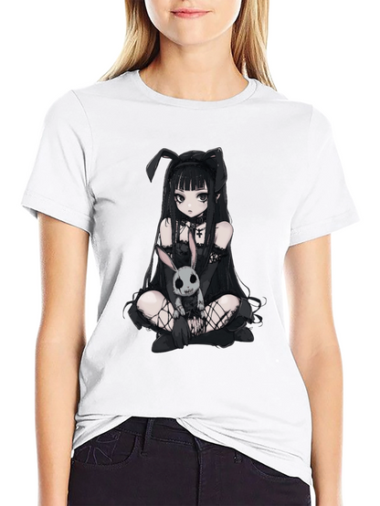 Gothic Anime Bunny Girl T-Shirt