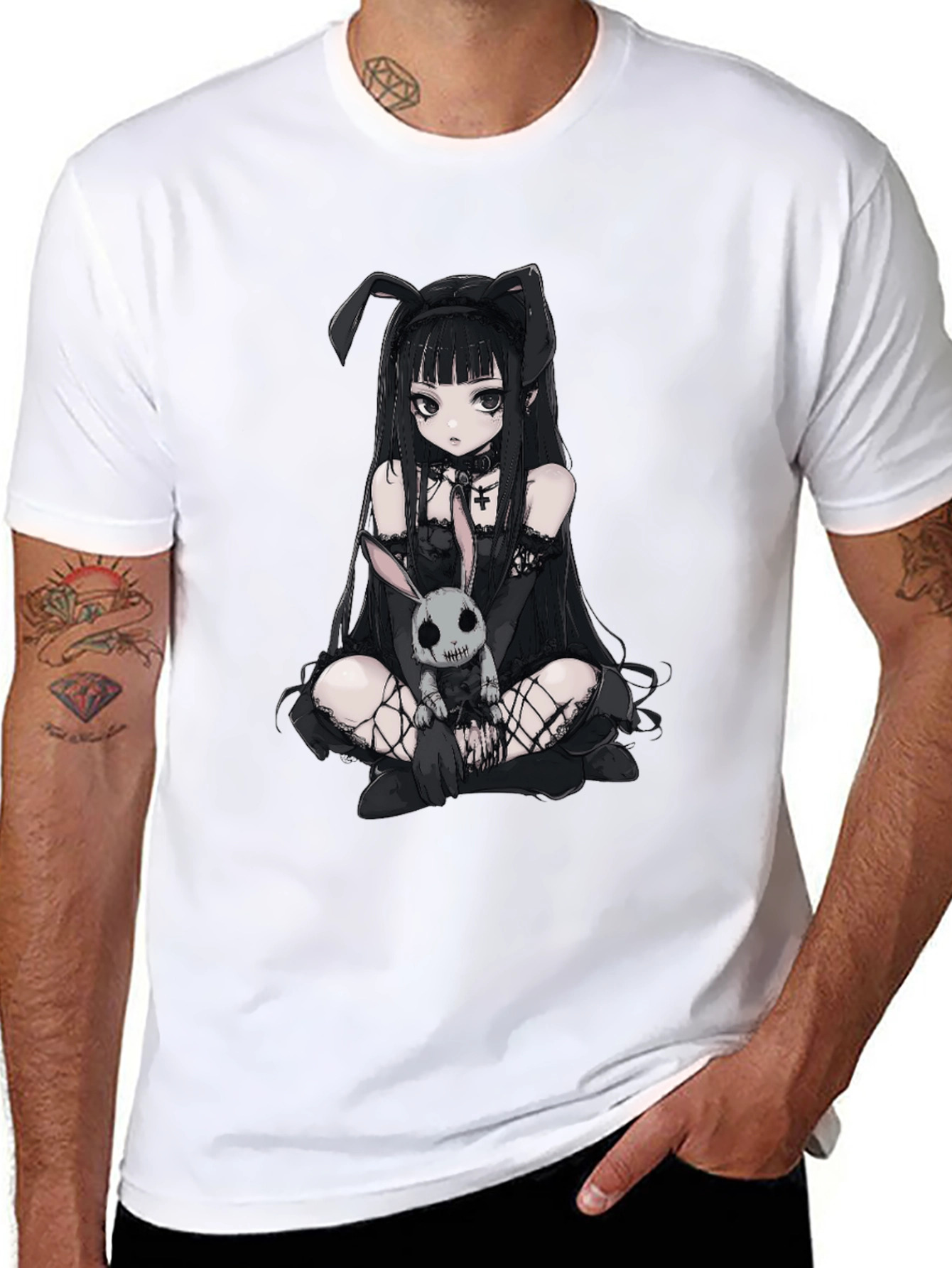 Gothic Anime Bunny Girl T-Shirt