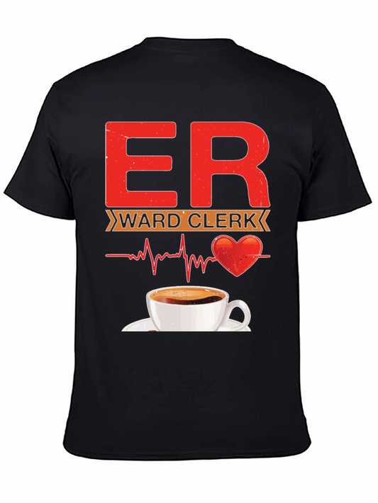 ER Ward Clerk Coffee Heartbeat T-Shirt
