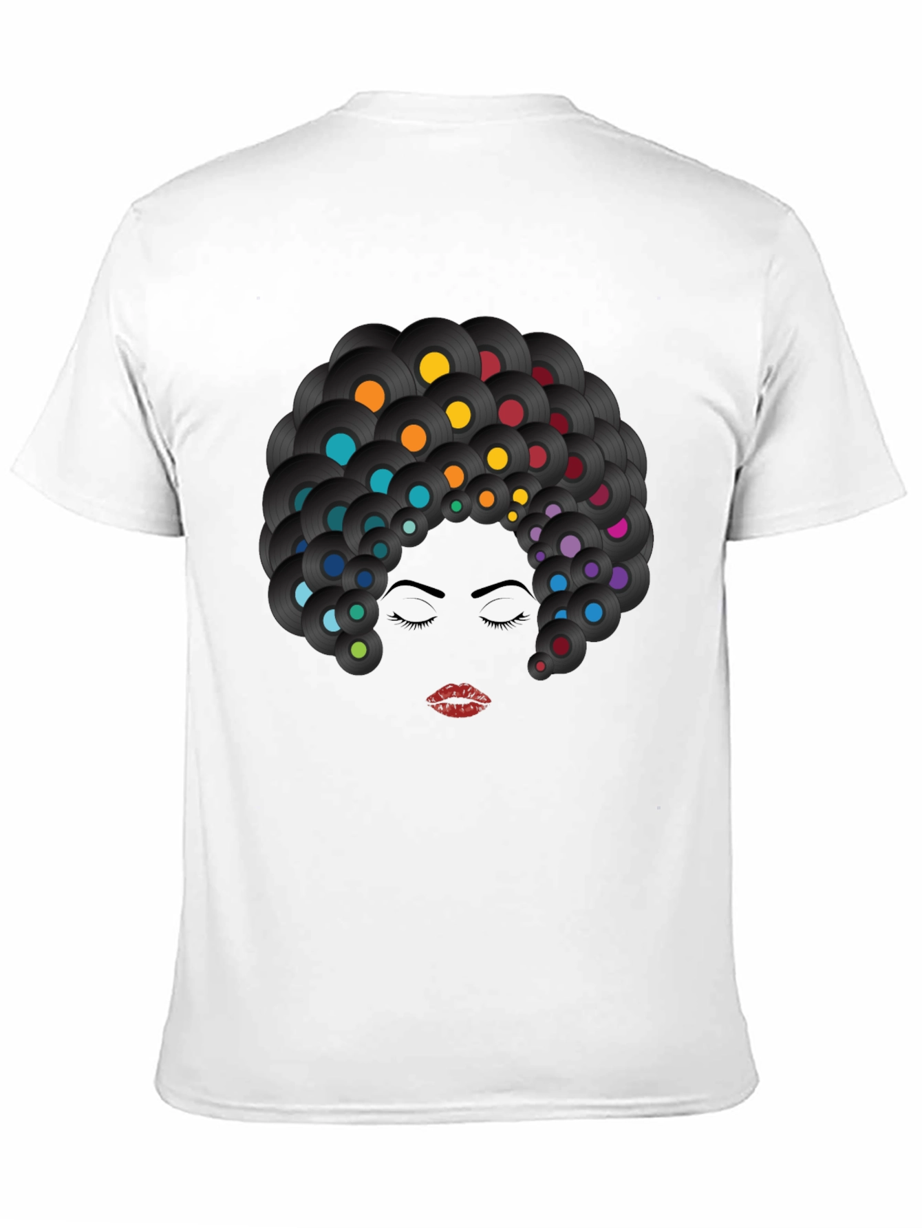 Retro Vinyl Record Afro Graphic T-Shirt