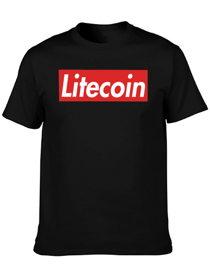 Litecoin Logo Graphic Tee - Crypto Fan T-Shirt