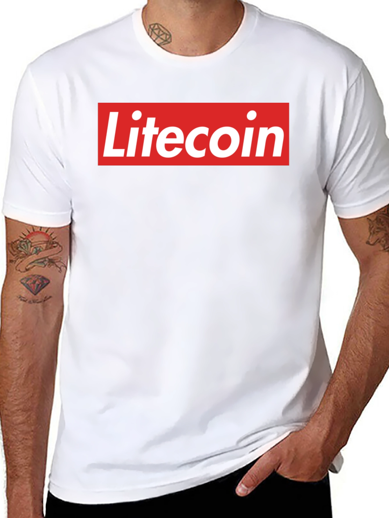 Litecoin Logo Graphic Tee - Crypto Fan T-Shirt