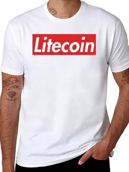 Litecoin Logo Graphic Tee - Crypto Fan T-Shirt