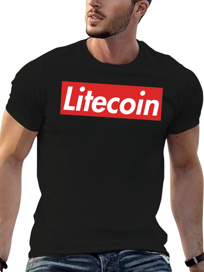 Litecoin Logo Graphic Tee - Crypto Fan T-Shirt