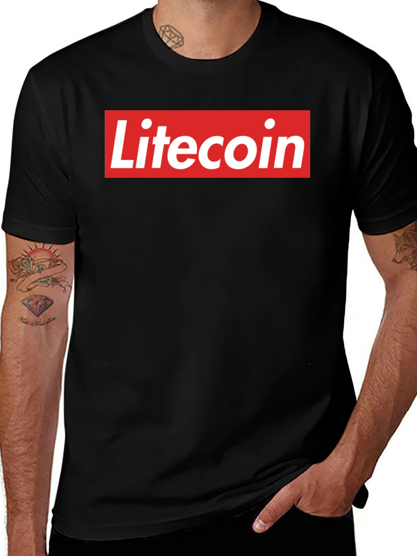Litecoin Logo Graphic Tee - Crypto Fan T-Shirt