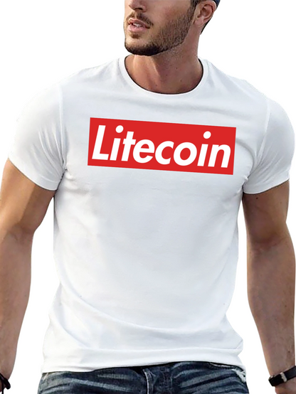 Litecoin Logo Graphic Tee - Crypto Fan T-Shirt