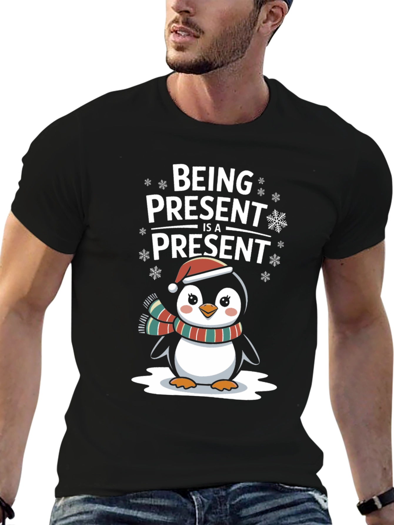 Festive Penguin Holiday T-Shirt