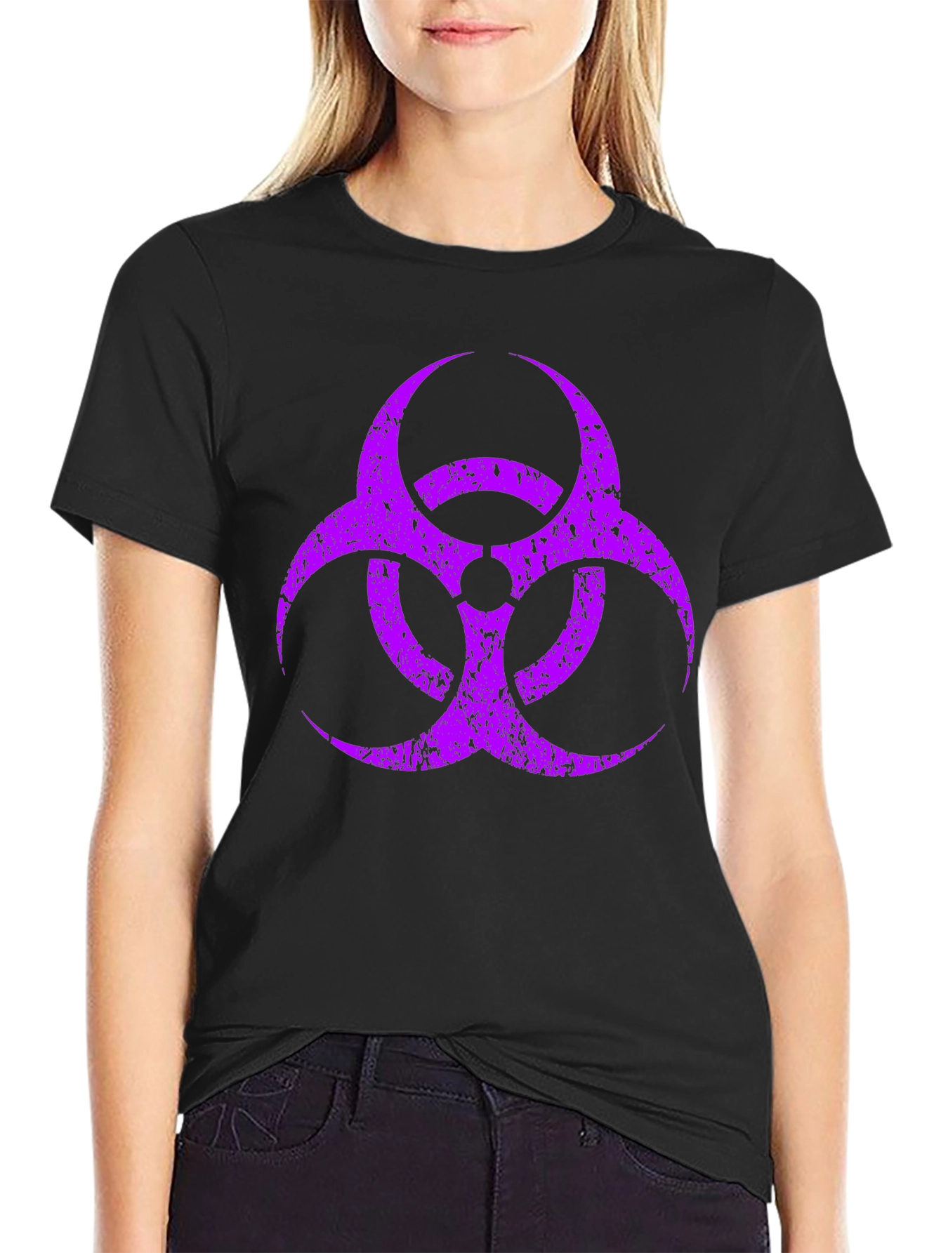 Biohazard Symbol Graphic T-Shirt
