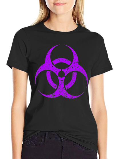 Biohazard Symbol Graphic T-Shirt