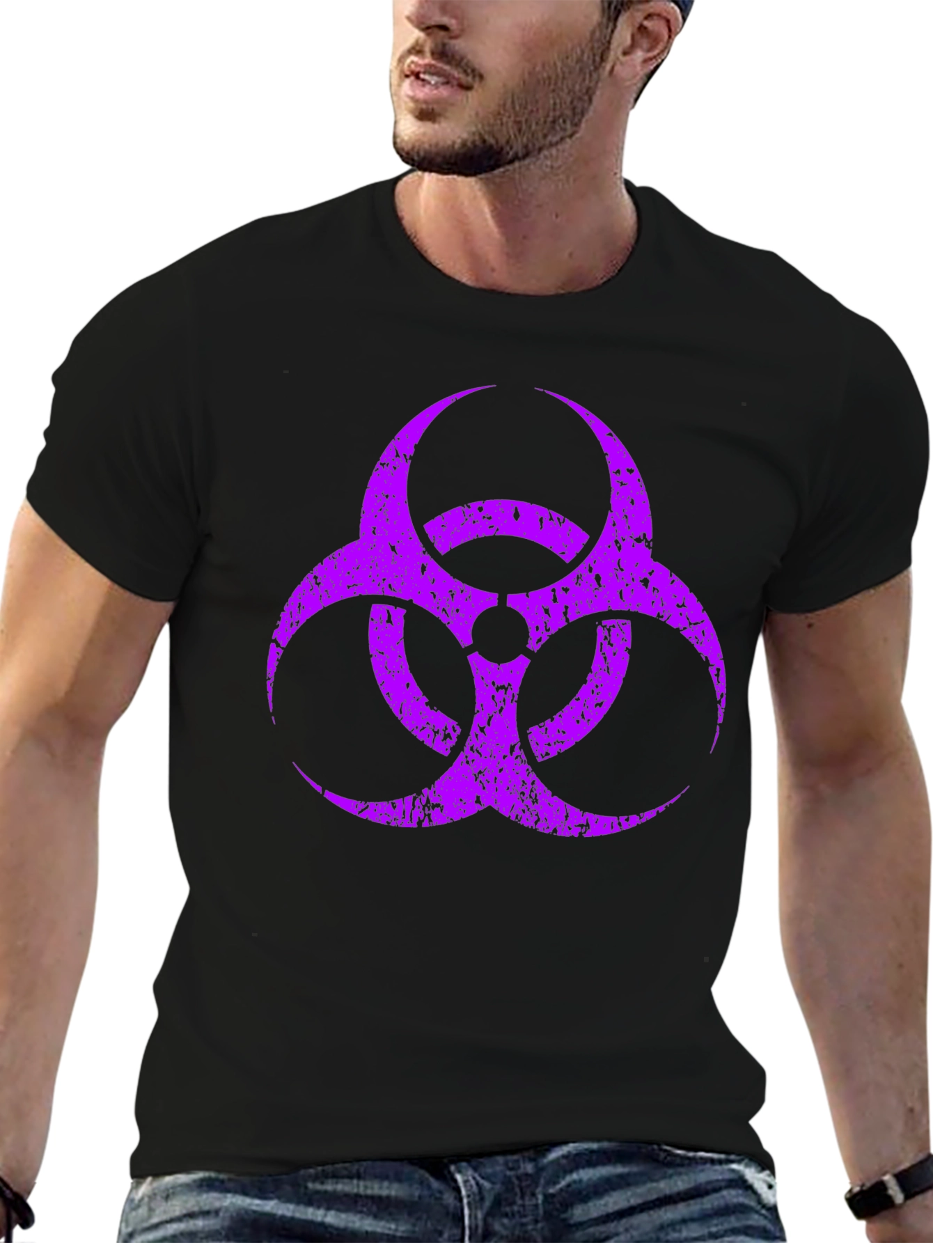 Biohazard Symbol Graphic T-Shirt