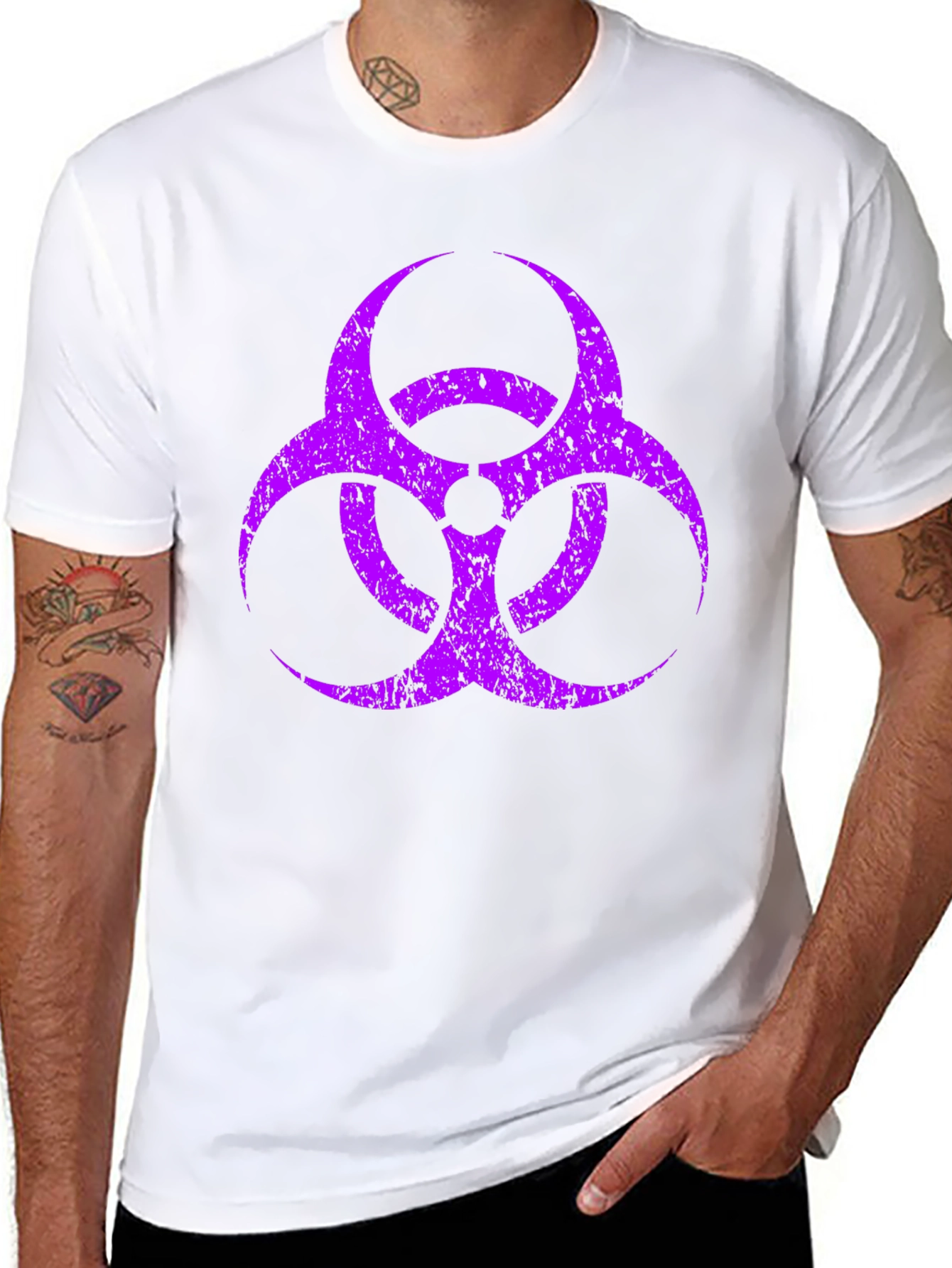 Biohazard Symbol Graphic T-Shirt