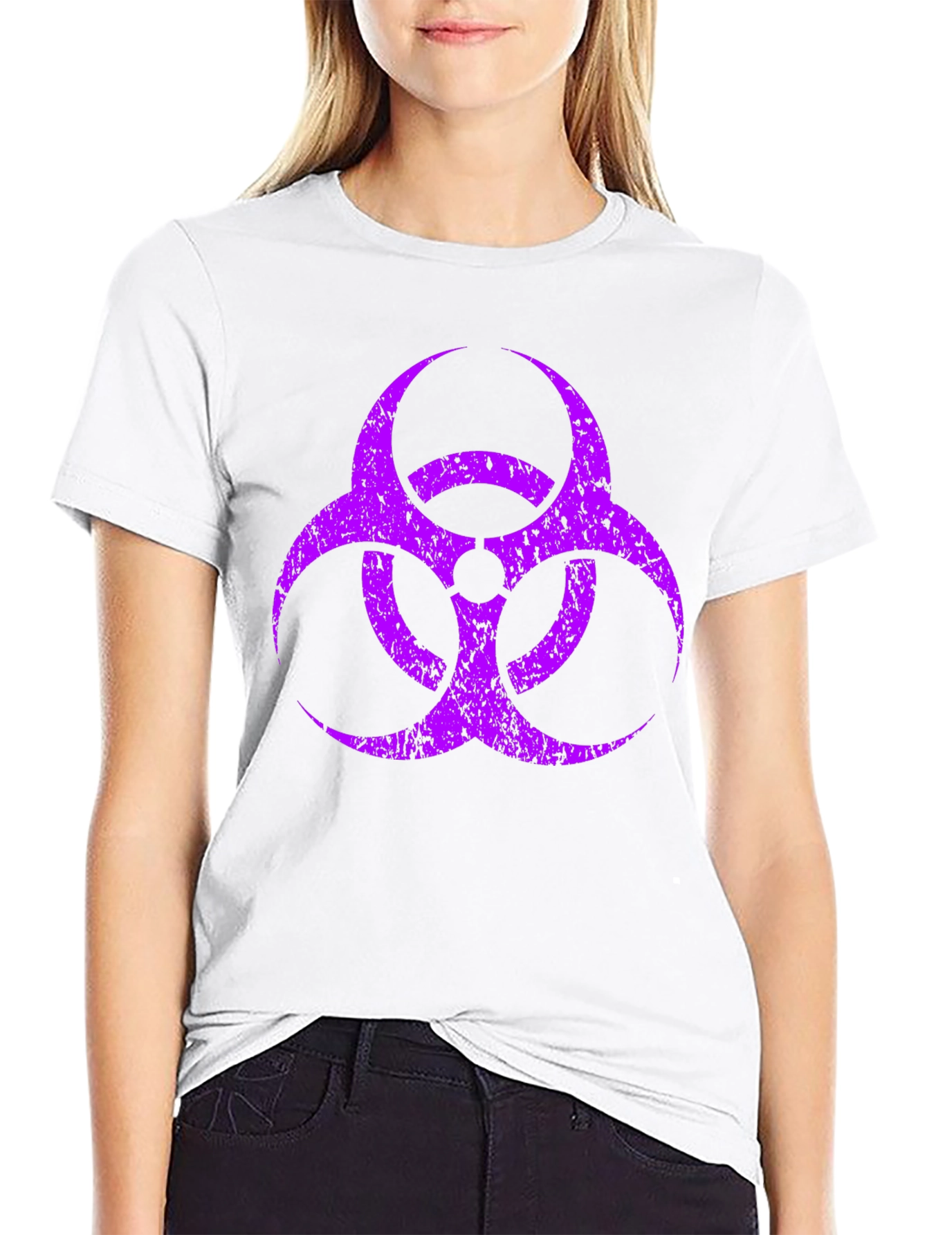 Biohazard Symbol Graphic T-Shirt