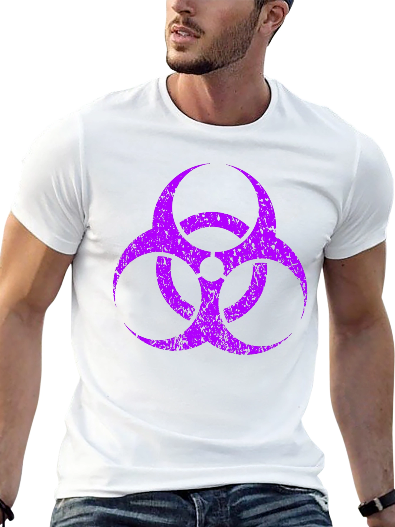 Biohazard Symbol Graphic T-Shirt