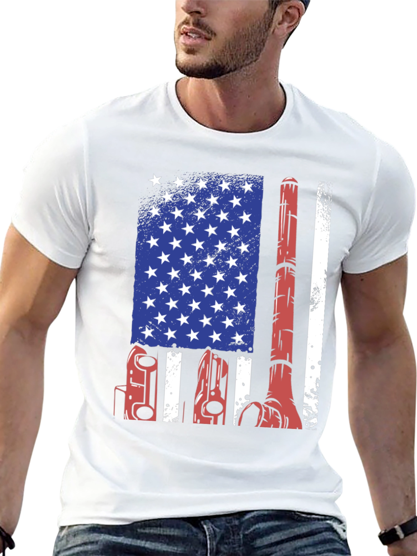 American Flag Welder T-Shirt