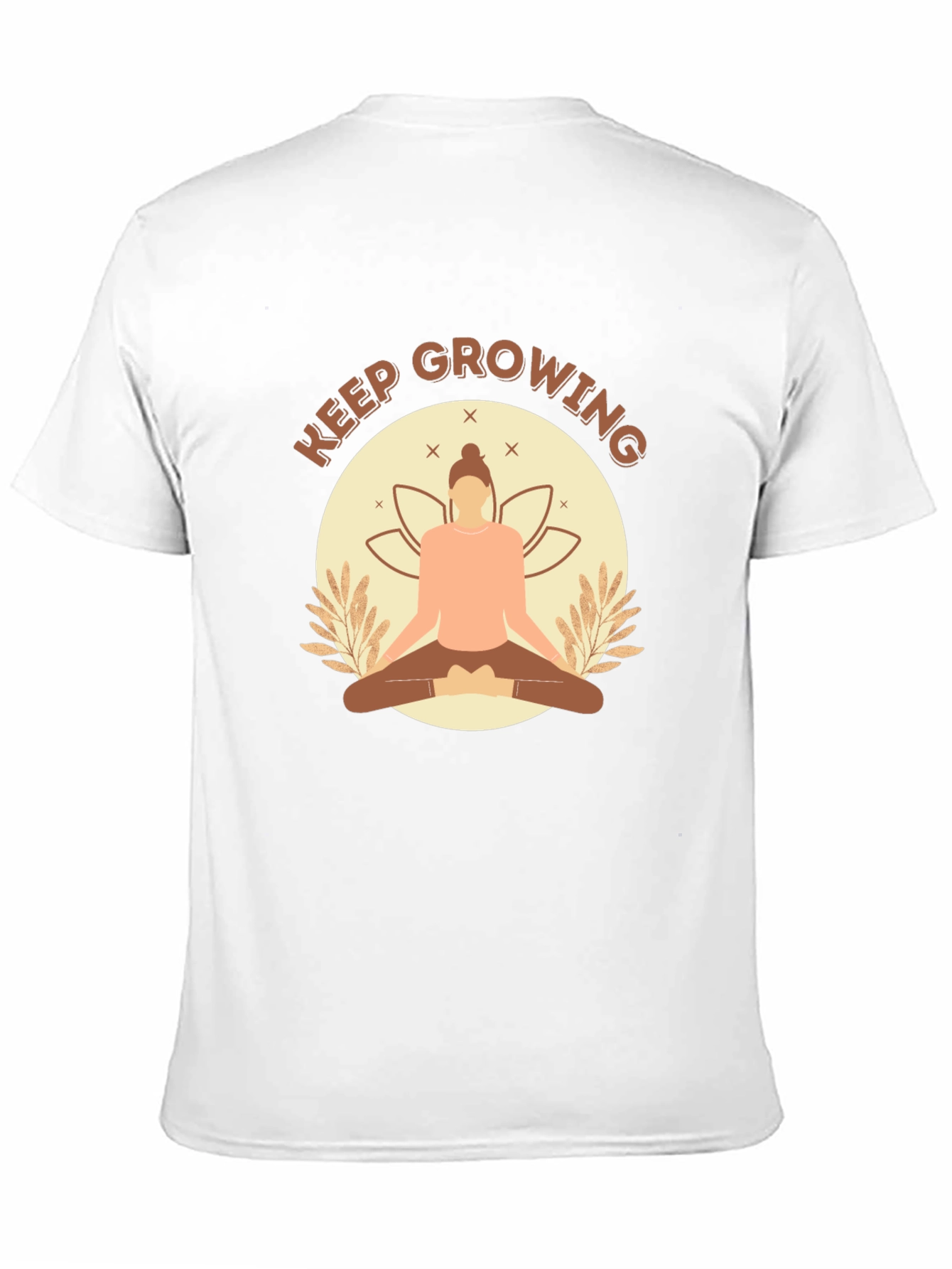 Keep Growing Yoga Black T-Shirt