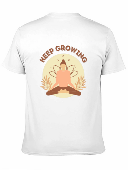 Keep Growing Yoga Black T-Shirt
