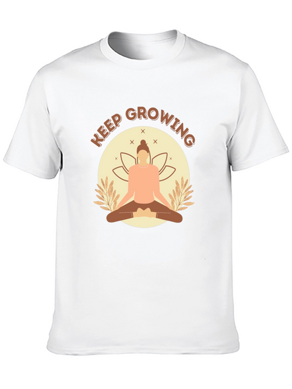 Keep Growing Yoga Black T-Shirt
