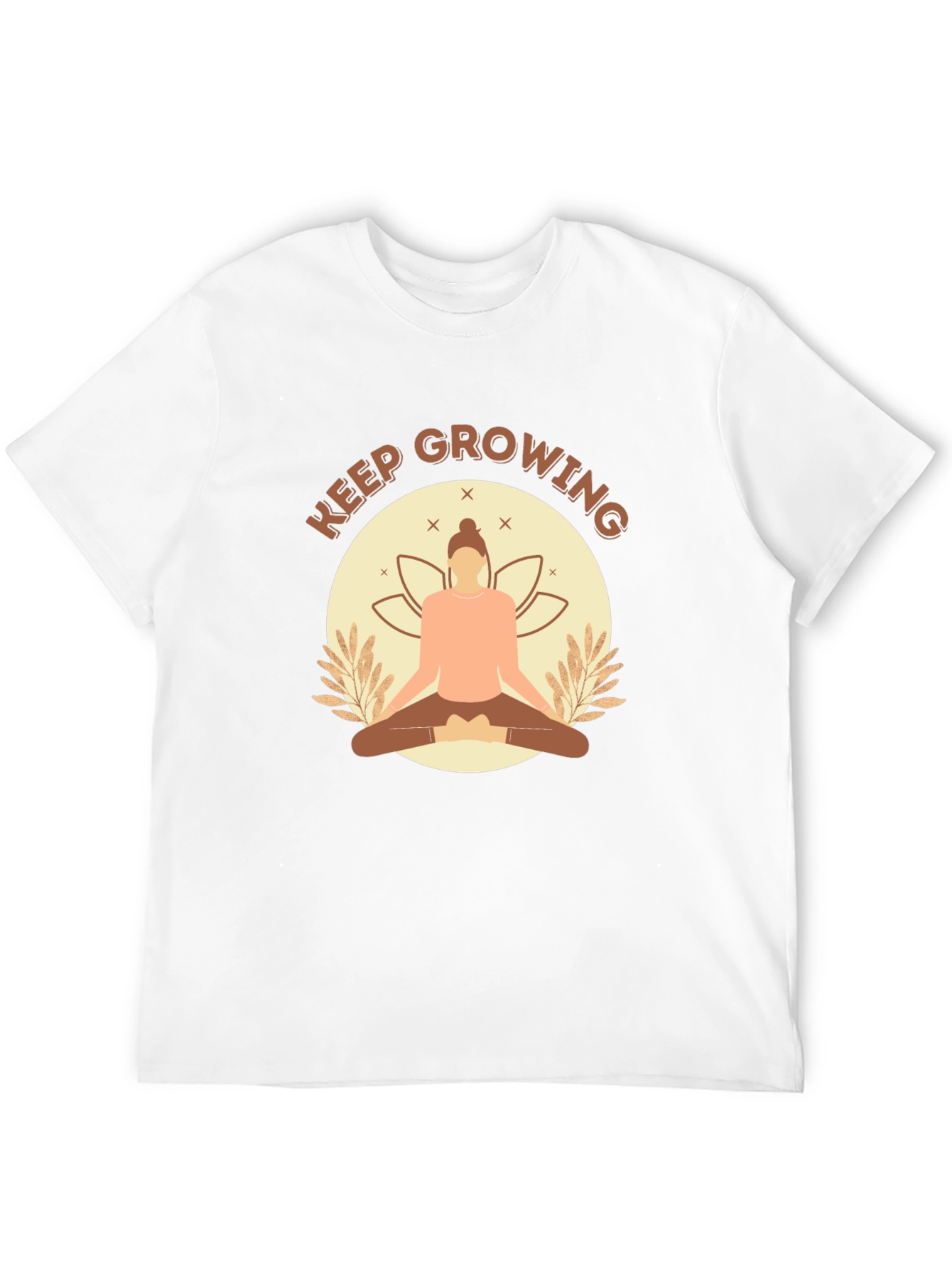Keep Growing Yoga Black T-Shirt
