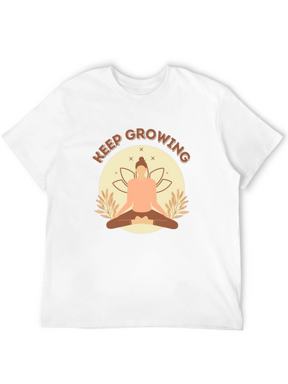 Keep Growing Yoga Black T-Shirt