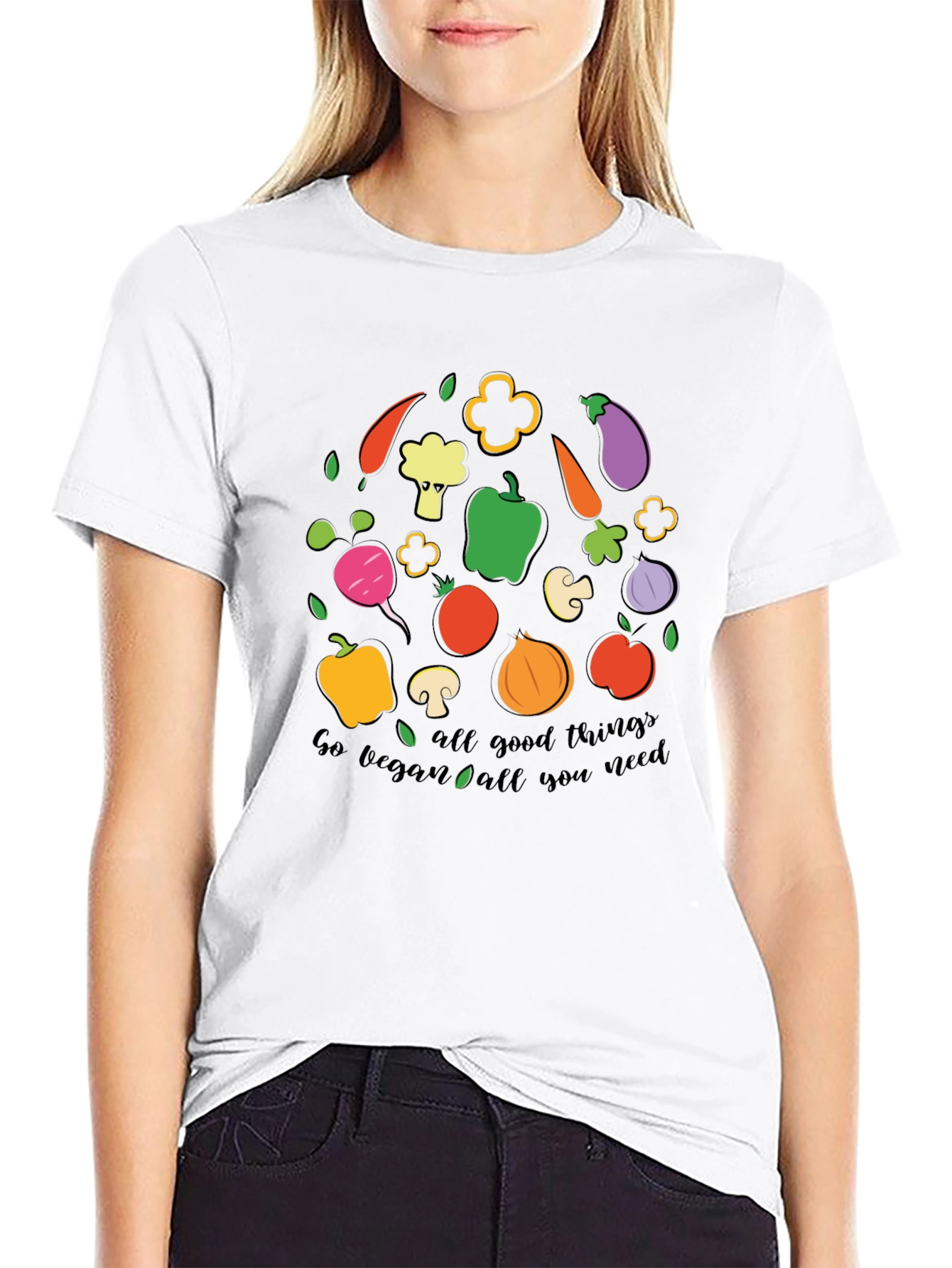 Go Vegan All Good Things Graphic T-Shirt