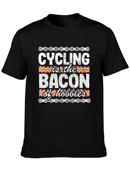 Cycling Bacon Hobbies Graphic T-Shirt