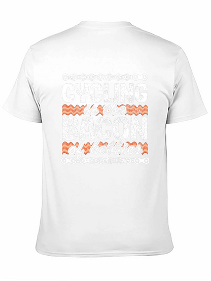 Cycling Bacon Hobbies Graphic T-Shirt