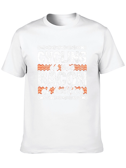 Cycling Bacon Hobbies Graphic T-Shirt