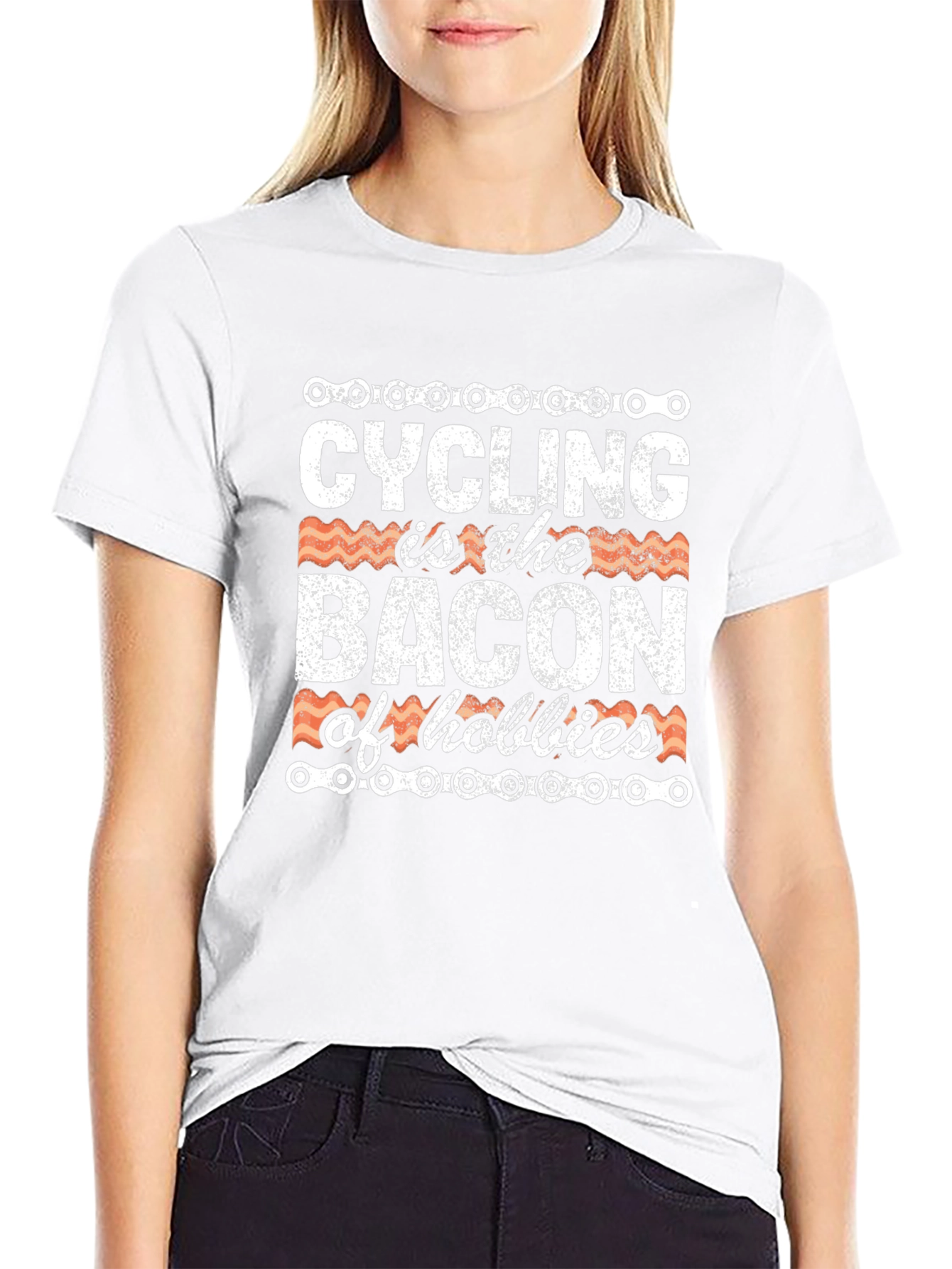 Cycling Bacon Hobbies Graphic T-Shirt