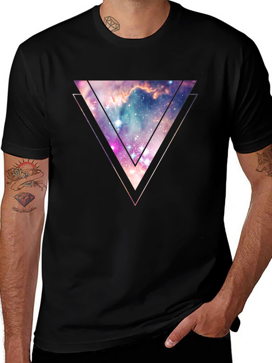 Nebula Triangle Graphic Tee - Galaxy Style